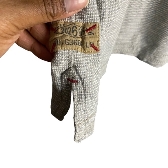 Next Men's Light Gray Henley 100% Cotton Sweatshirt Hoodie - Picture 4 of 7